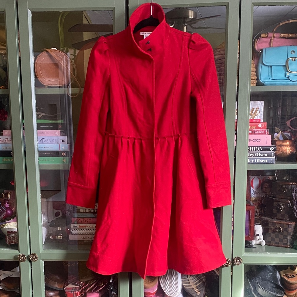 Red Women's Wool-blend Coat